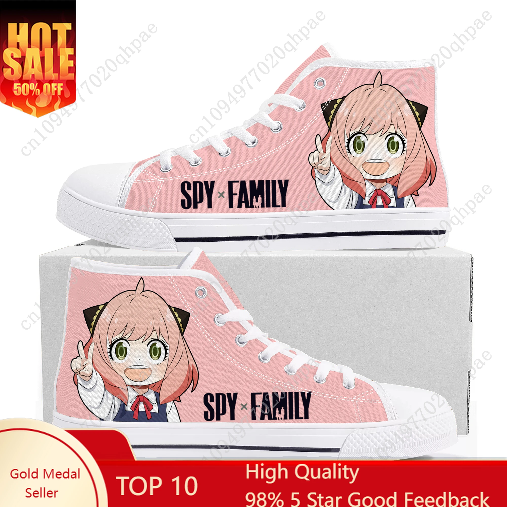 3D Printing Quality - SPY×FAMILY High Top Sneakers Mens Womens