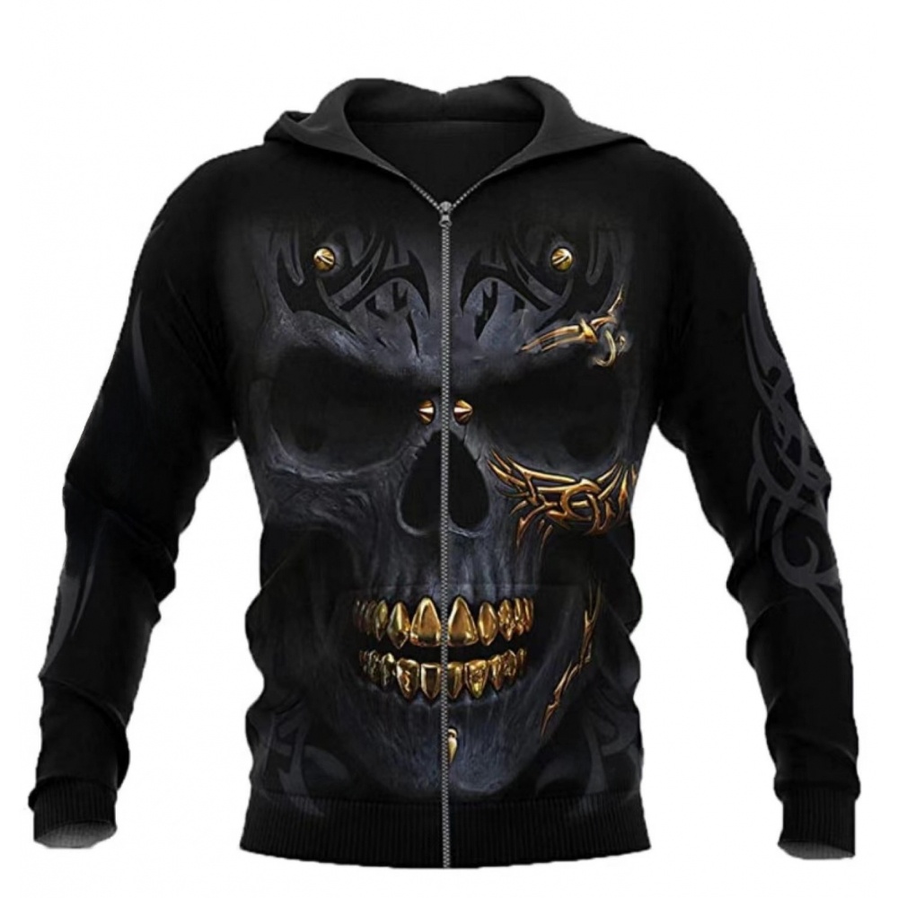 Men's Zipper Hoodie Casual Ope - 3D Printing Tooth avis et prix