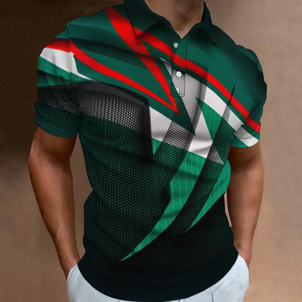 Fashion Polo T-Shirts For Men  - 3D Printing Technology avis et prix