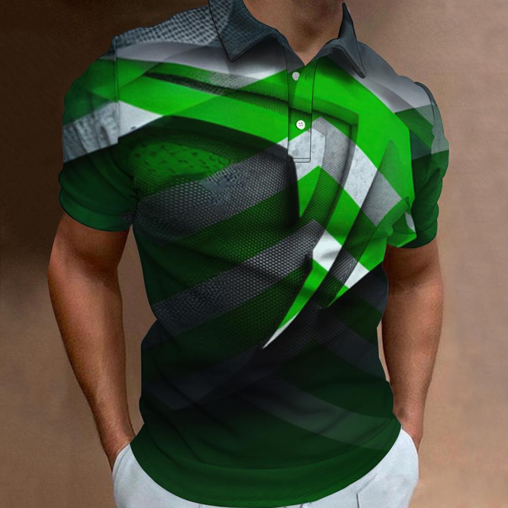 Fashion Polo T-Shirts For Men  - 3D Printing Technology avis et prix