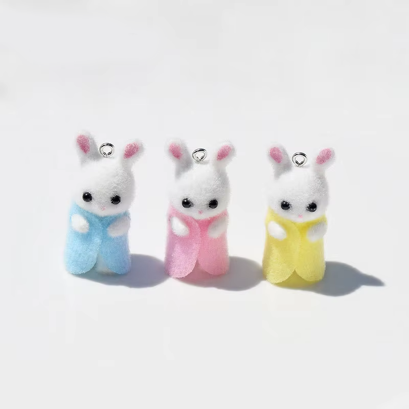3Pcs 3D Flocking Resin Rabbit  - 3D Printing Earrings avis et prix