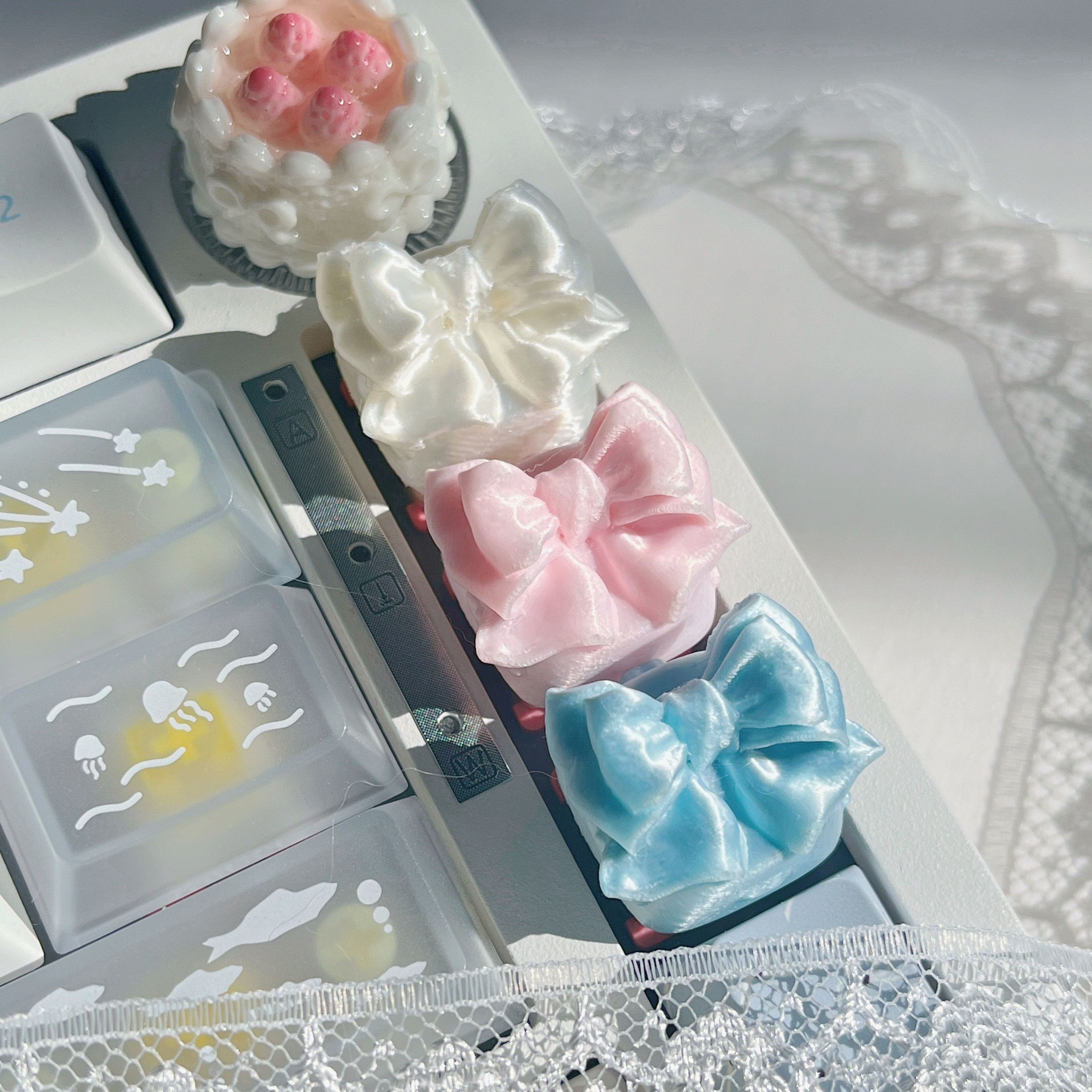 Silk Bow Themed Point Keycap 3 - 3D Printing Keyboard Keys avis et prix