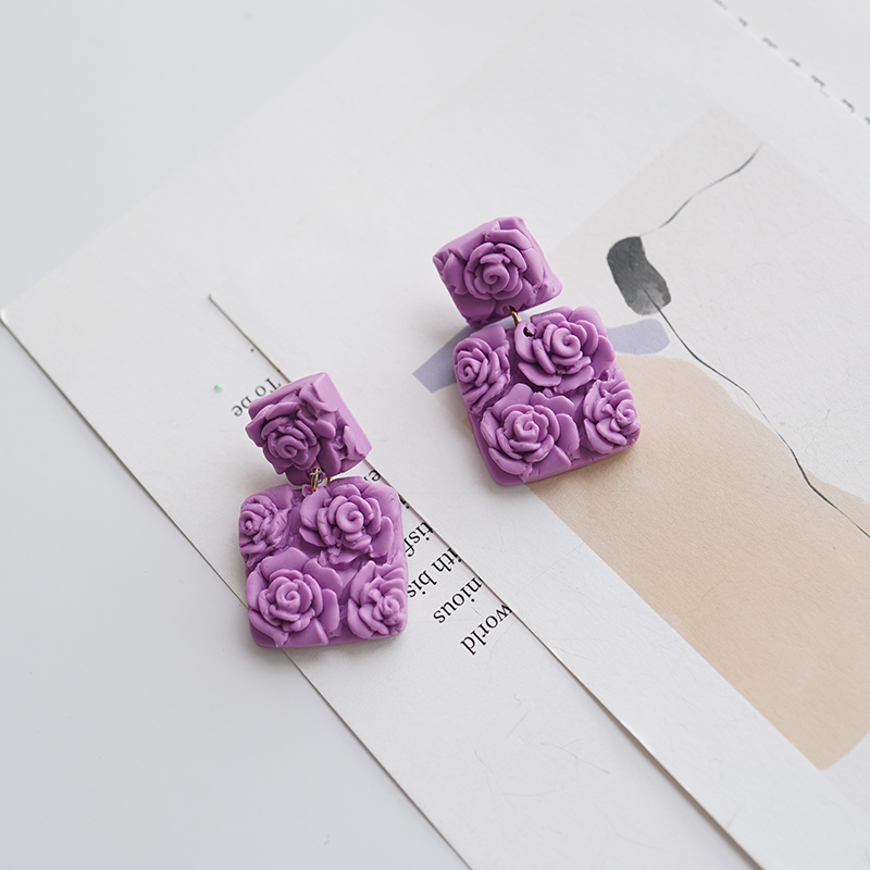 Solid Multi-Color Square Chip  - 3D Printing Earrings avis et prix